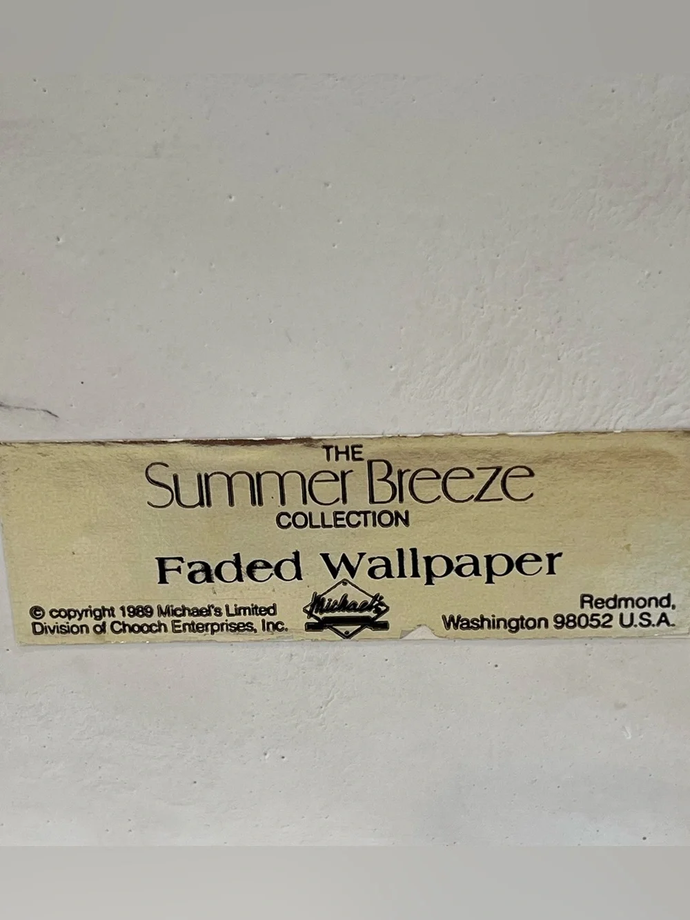Vintage Summer Breeze Faded Wallpaper Wall Plaque Cottage Decor